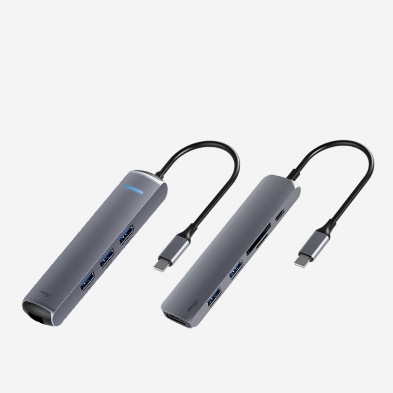 엘라고 6IN1 HDMI USB-C타입 노트북 맥북허브(2타입)